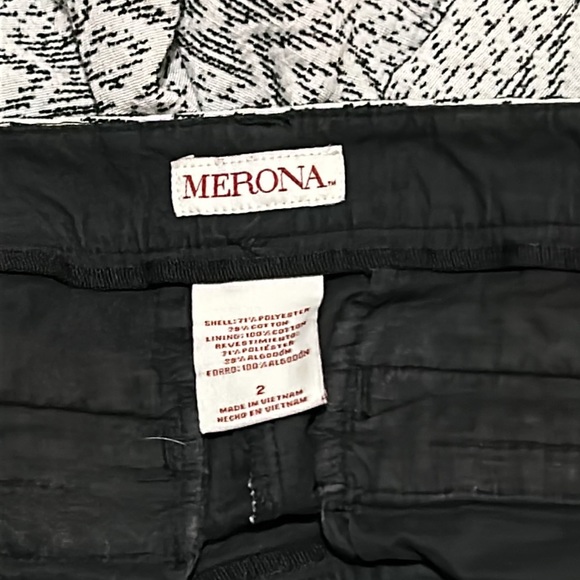 Merona size 2 shorts in black and white aztec pattern - Picture 3 of 3